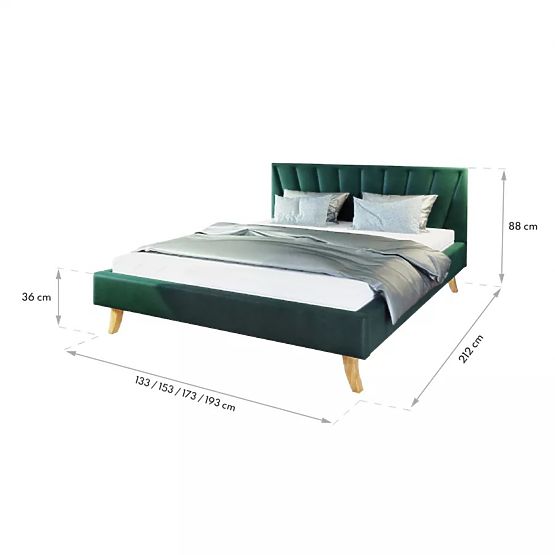 Kárpitozott ágy HEAVEN 120 x 200 cm - Szürke