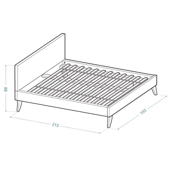 Kárpitozott ágy HEAVEN 140 x 200 cm - Szürke