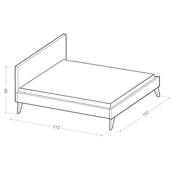Kárpitozott ágy HEAVEN 140 x 200 cm - Szürke
