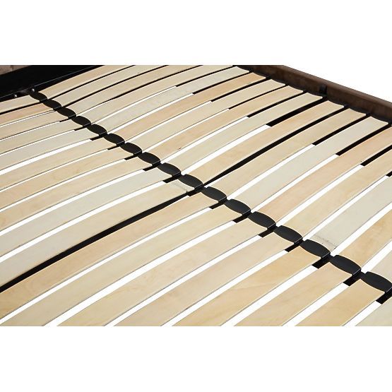 Kárpitozott ágy magas fejtámlával PALLAZO bézs - 160x200 cm