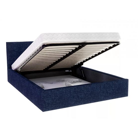 Kárpitozott ágy TULSA 160 x 200 cm - Sötétkék