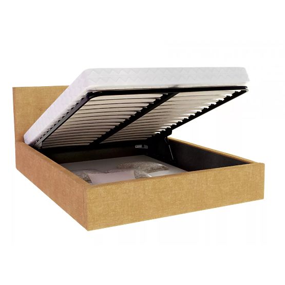 Kárpitozott ágy TULSA 180 x 200 cm - Sárga