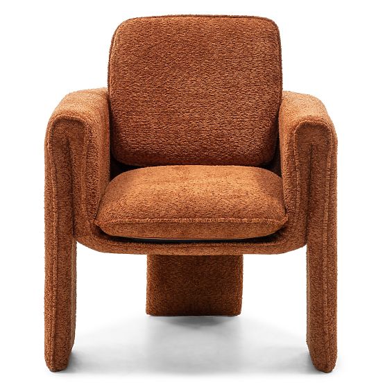 Kárpitozott Campat szék réz színben, lekerekített