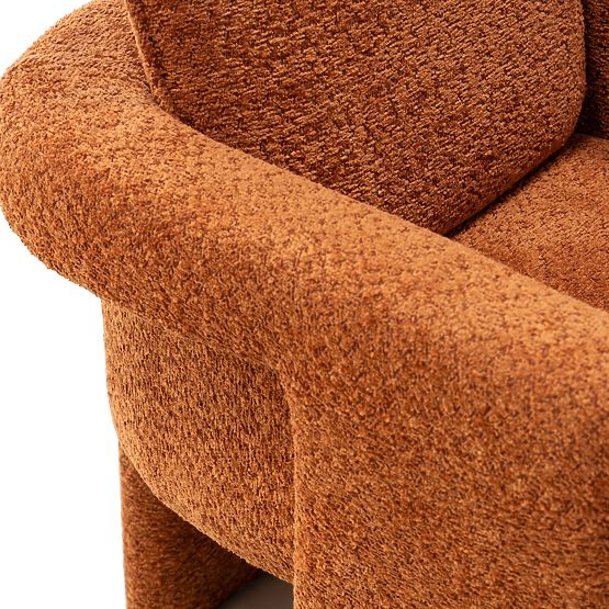 Kárpitozott Campat szék réz színben, lekerekített