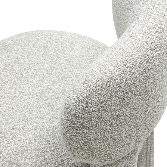 Kárpitozott Falone szék szürke, boucle, lekerekített formák