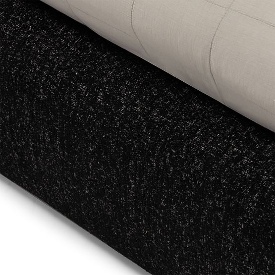 Kárpitozott Fencee ágy 160x200 cm, ráccsal, lekerekített, fekete