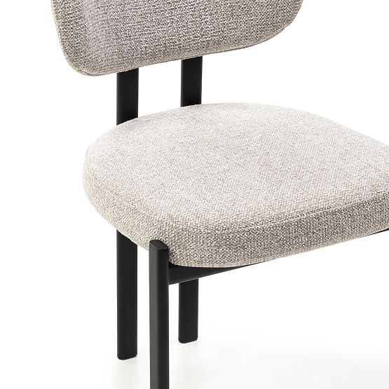 Kárpitozott Flare szék, bézs/fekete lábak