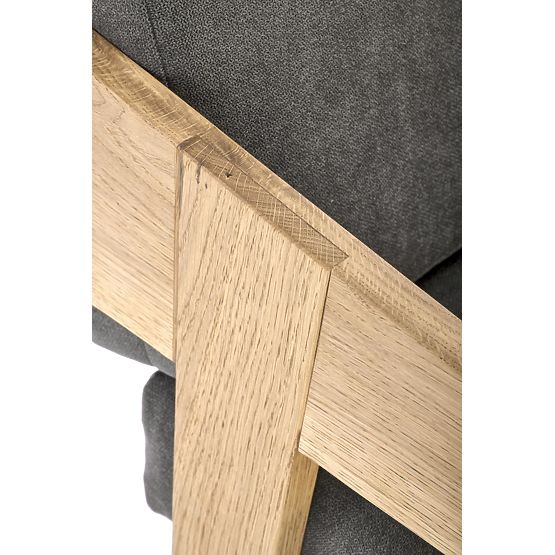 Kárpitozott fotel Freedom - szürke / tömörfa