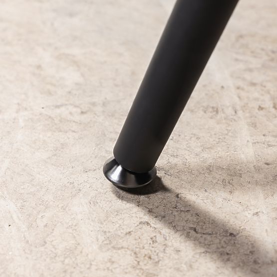 Kárpitozott Leya szék/fotel bézs, lekerekített, fekete lábakkal