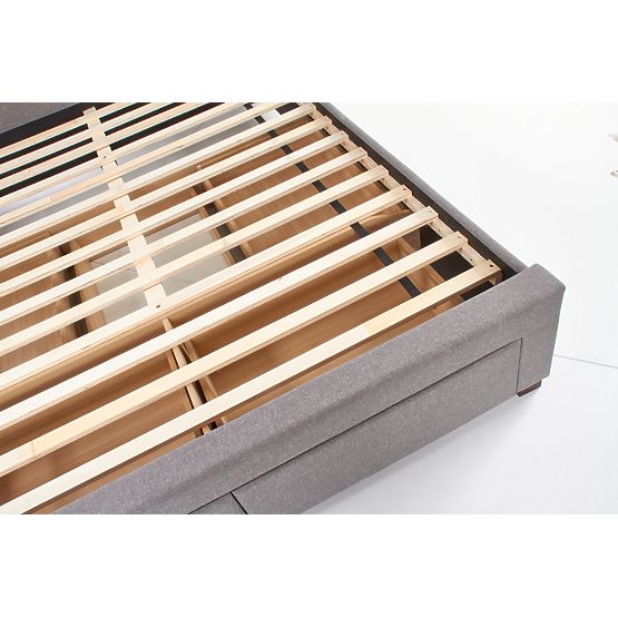 Kárpitozott MODENA ágy 140 cm fiókokkal szürke (6p=1db)