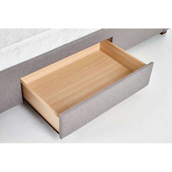 Kárpitozott MODENA ágy 140 cm fiókokkal szürke (6p=1db)
