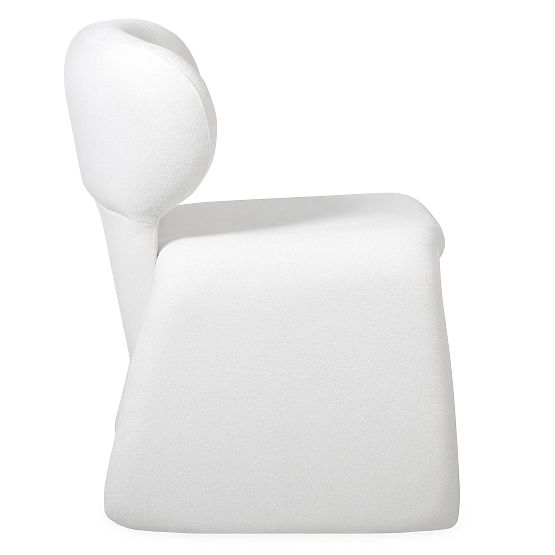 Kárpitozott Nabila szék, fehér, boucle