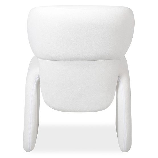 Kárpitozott Nabila szék, fehér, boucle