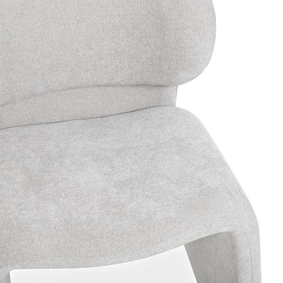 Kárpitozott Nabila szék, szürke, boucle