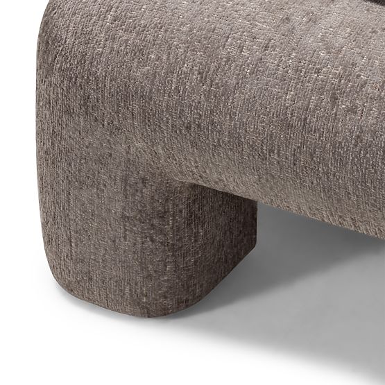 Kárpitozott Rolly ágy 160x200 cm, léccel, lekerekített, barna