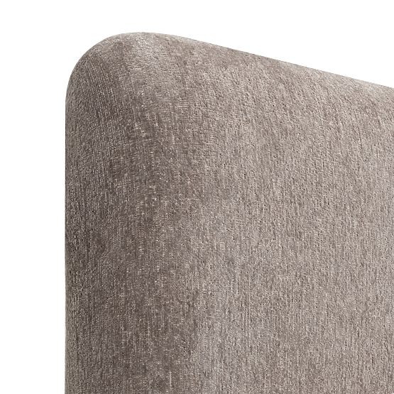 Kárpitozott Rolly ágy 160x200 cm, léccel, lekerekített, barna