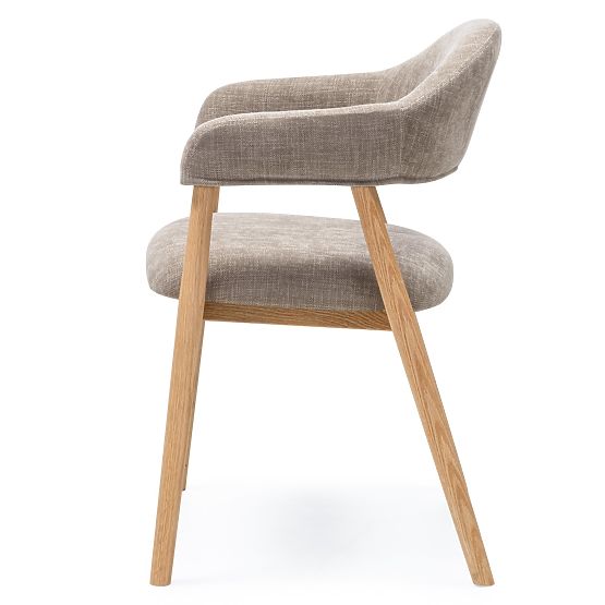 Kárpitozott Sorrento szék, sötét bézs, tölgy