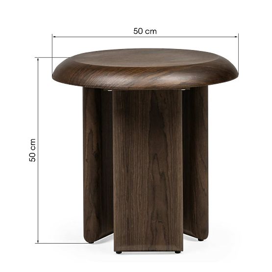 Keo oldalasztal 50 cm, sötét dió