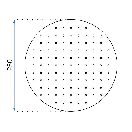 Kerek zuhanyfej Rea 25 cm Arany