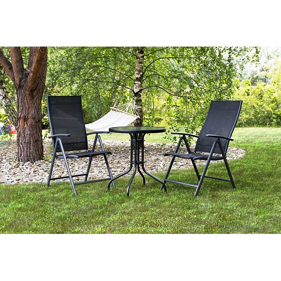 Kerti asztal 60cm edzett üveg asztal kertbe teraszra erkélyre