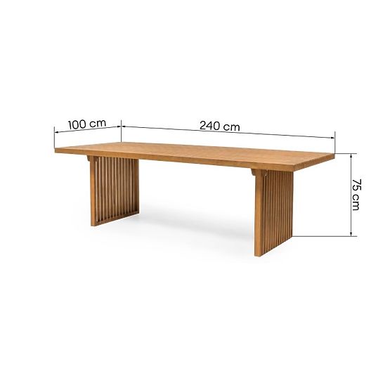 Kerti asztal Familis ll 240 cm, eukaliptusz fa FSC, teak megjelenés
