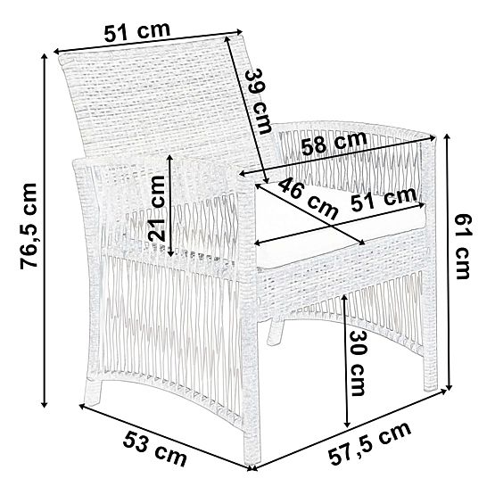 Kerti bútor szett KALINA szürke