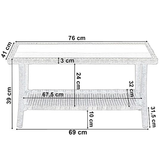 Kerti bútor szett KALINA szürke