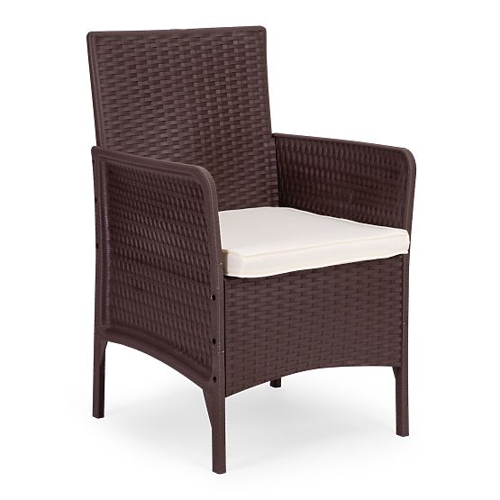 Kerti bútorkészlet 2 szék + asztal edzett üveg barna MultiGarden