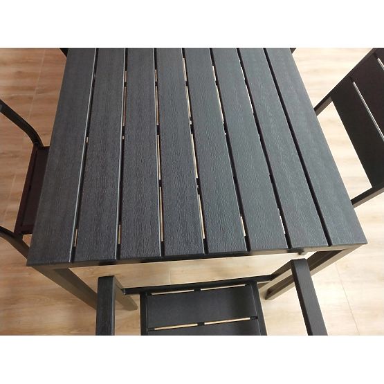Kerti catering asztal 156 x 78 cm Fekete