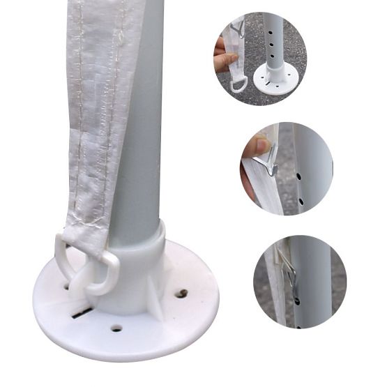 Kerti eladási sátor pavilon 3x9 m 8 fal fehér MultiGarden