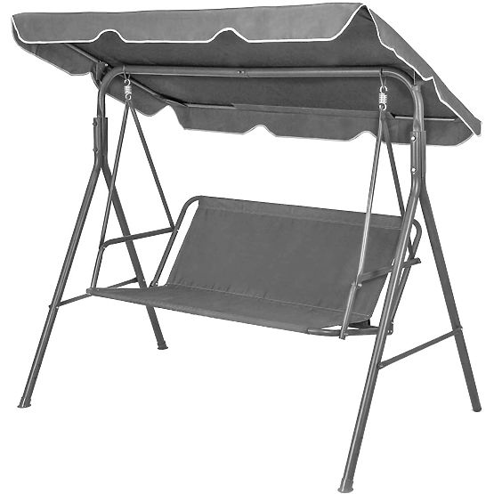 Kerti hinta ülőpárna 120 x 93 cm szürke ModernHome