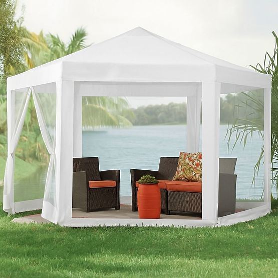 Kerti kereskedelmi pavilonsátor 2x2x2 m szúnyoghálóval fehér MultiGarden