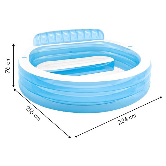 Kerti medence ülőkékkel 229x218cm Intex 57190