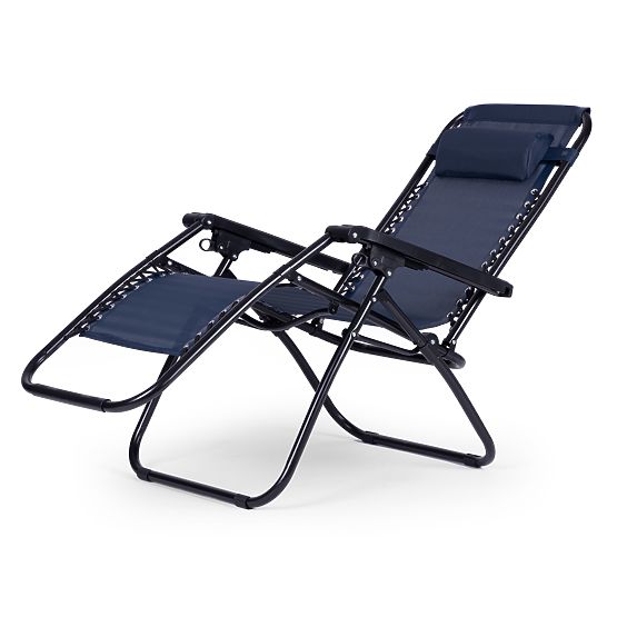 Kerti nyugágy állítható háttámlával ZERO GRAVITY ModernHome - kék