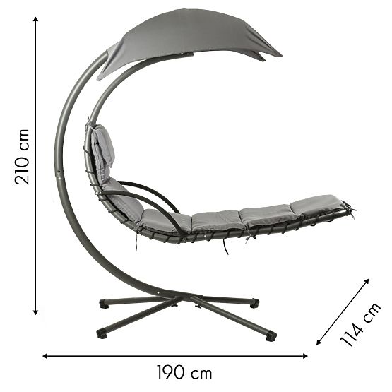 Kerti nyugágy hintaszék függő kosár ModernHome