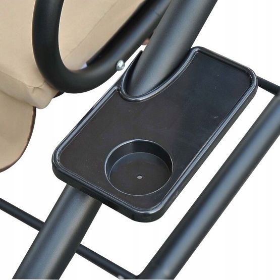 Kerti összecsukható hintaágy 2 az 1-ben párnákkal bézs