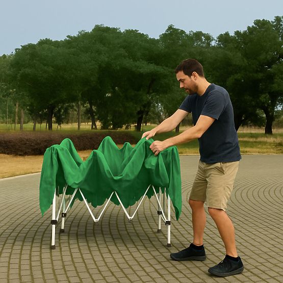 Kerti pavilon sátor 3x3 m automatikusan összecsukható + 4 oldalfal MultiGarden