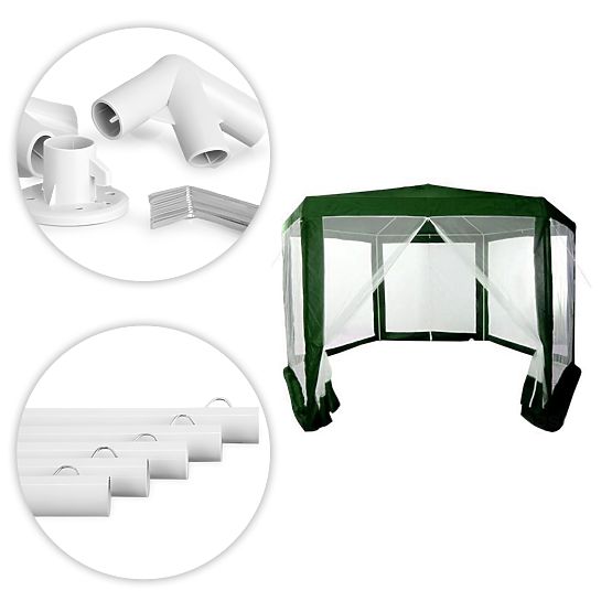 Kerti pavilonsátor 2x2x2 m szúnyoghálóval zöld MultiGarden