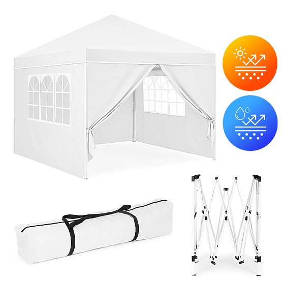 Kerti pavilonsátor 3x3 m automatikusan összecsukható + 4 oldalfal MultiGarden
