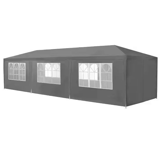 Kerti pavilonsátor 3x9 m 8 fal szürke MultiGarden