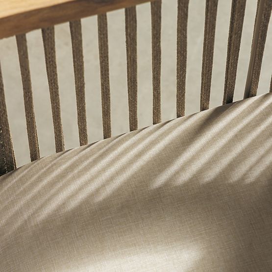 Kerti sarokgarnitúra Vetralla asztallal, fonott, FSC akácfa, teak megjelenés, világos bézs