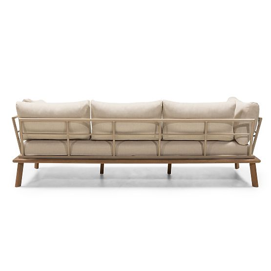 Kerti sarokkanapé asztallal Penne, FSC eukaliptusz fa, bézs