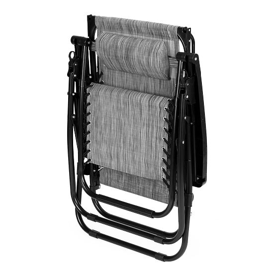 Kerti strand nyugágy állítható háttámlával és mozgatható tetővel Modernhome - szürke