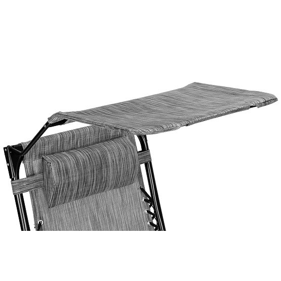 Kerti strand nyugágy állítható háttámlával és mozgatható tetővel Modernhome - szürke