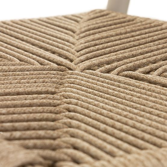 Kerti szék Piretto, technorattan, alumínium, világos bézs/világos barna