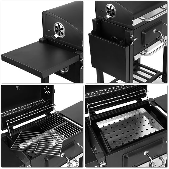 Kerti szén grill CARBON fekete