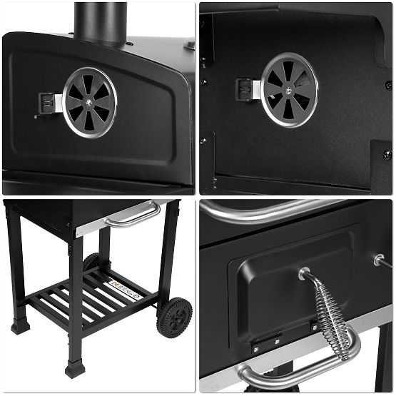 Kerti szögletes grill öntöttvas ráccsal FERRO
