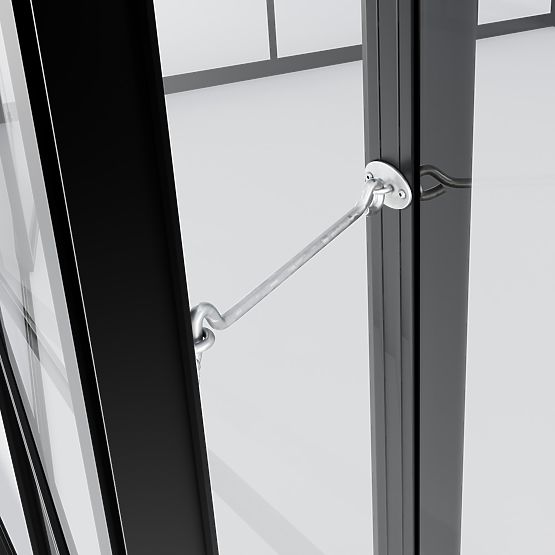 Kerti üvegház ProGlass Gazebo Large alappal 17,8 m² edzett üveg 4 mm, alumínium, fekete