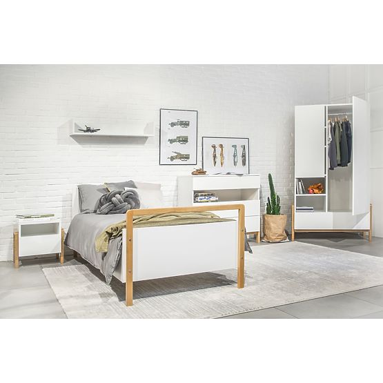 Viktor kétajtós ruhásszekrény - fehér