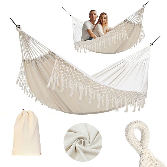 Kétszemélyes fonott kötél függőágy 400256